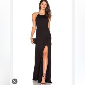 NWT De Lacy black maxi dress